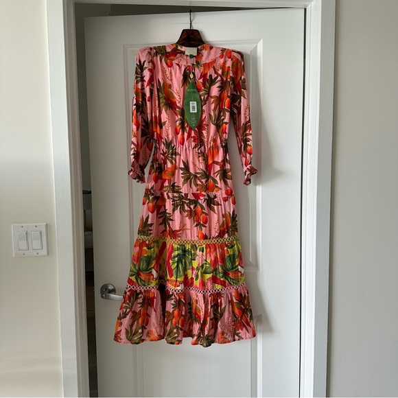 Farm Rio Mixed Mango Trees Midi Dress - Picture 13 of 13